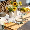 thumbnail image 4 of Beige Floral Spring Round 13 Inch Placemats Set of 4, Vintage Farmhouse Flowers HeatResistant Non Slip Place Mats for Dining Table, Wipeable Braided Kitchen Table Mats for Housewarming, 4 of 9