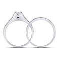 thumbnail image 3 of 10K White Gold Princess Dia. Bridal Wedding Band Set 1/2ctw, Women's Size: 5-10, 3 of 4