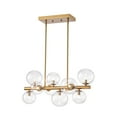 thumbnail image 3 of Darden Gold 10-Light Pendant with Clear Glass Shade (bulbs included), 3 of 4