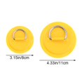 thumbnail image 2 of Hot PVC Pad Stainless Steel Canoe Raft Dinghy Inflatable Boat Patch D Ring Pad/Patch Kayak Surfboard SUP Tie Down BLACK 8CM, 2 of 8