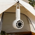 thumbnail image 6 of White Handheld Turbo Fan Usb Rechargeable Desktop Mini Fan Personal Cooling Portable Camping Fan With Strong Airflow 3 Rates For Outdoor Travel Office, 6 of 7