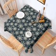 thumbnail image 2 of Halloween Square Tablecloth 52x52in(132x132cm) – Waterproof Polyester Printed Table Cover, Wrinkle Resistant & Washable for Kitchen Dining Picnic Party Decor, Pattern-V5-43, White, 2 of 6