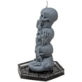 thumbnail image 3 of Gray Skull Pillar Halloween Candle, 3 of 6