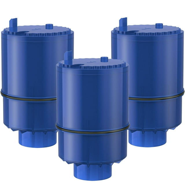 Paquete de 3 filtros de agua de repuesto para sistema de filtración de agua de montaje en grifo PUR PUR PLUS, certificado NSF, reemplaza el filtro de agua del grifo del fregadero con núcleo mineral