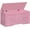 Pink, variant on Storage Bench, 29.5” Retro Wooden Storage Chest with U-Shaped Cut-Out Pull, Safety Hinge, Supports 220 lb and Easy Assembly for Toy Box Organizer (Rustic Brown) BF77CW01