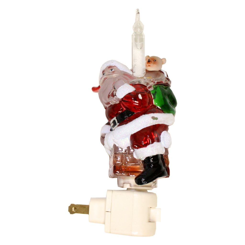 Roman 33672 7" Santa Chimney Bubble Light Night Light