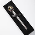 thumbnail image 4 of Rhinoceros Vintage Silver Lace-Edged Bookmark: a Gift for Readers and Book Lovers, 4 of 5