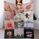 thumbnail image 1 of Manta de 50 x 40 pulgadas, diseño de portada de álbum, color rosa, ultra suave, para sofá, sillón, cama, camping, picnic, manta de viaje, regalo para mamá, papá, pareja, niña, novio, esposa, 1 of 8