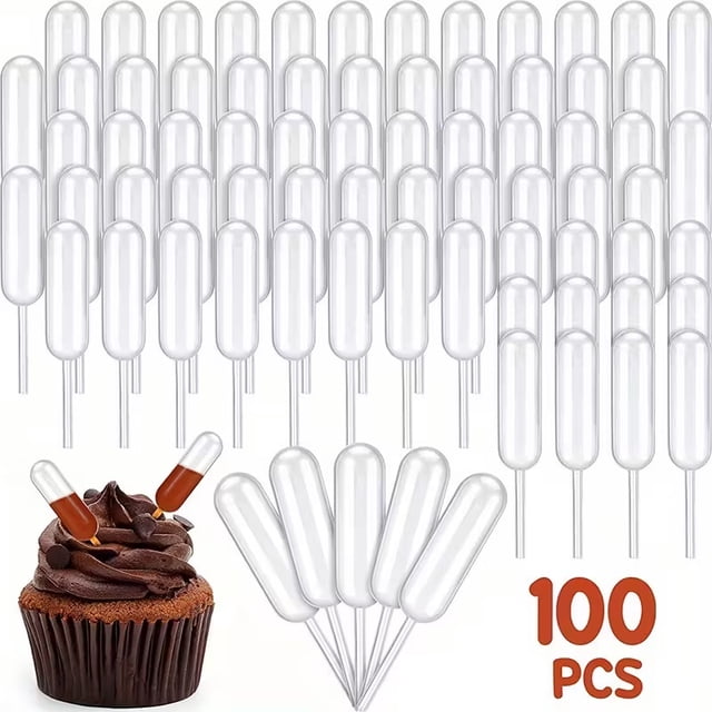 100 rellenos de macarrones con cuentagotas de mermelada de frutas de 0,14 oz, perfectos for hornear y decorar postres