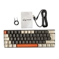 thumbnail image 5 of Teclado mecánico T60 con cable USB 100 teclas interruptor rojoverde retroiluminación Kuymtek RGB teclado personalizado tipo C, 5 of 5