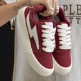 thumbnail image 4 of Men's Lightning Pattern Platform Canvas Shoes Non Slip Thick Sole Lace Up Retro Street Casual Walking Sneakers, 4 of 5