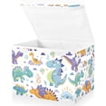 thumbnail image 3 of Cute Cartoon Dinosaurs Storage Basket Foldable Laundry Basket Shelf Kids Toy Storage Container Organizer with Handles, 3 of 7