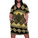 thumbnail image 1 of Meandro griego - Vestido de bolsillo suelto en negro y dorado con clave griega, vestido de verano, vestido de noche diario, vestidos de noche para mujer, 1 of 6