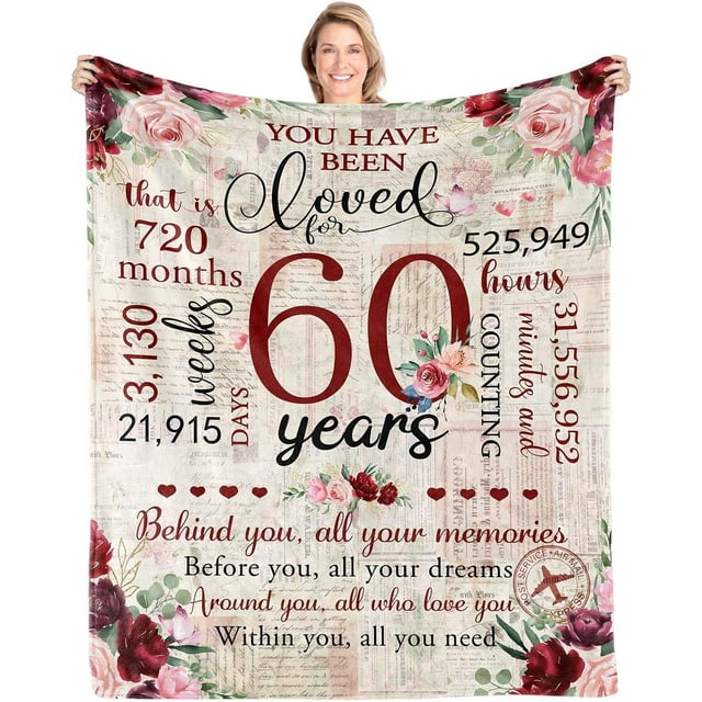LHSHID 50th Birthday Gifts for Women Blanket 50th Birthday Decorations Woman 50th Birthday Gift Ideas Gifts for 50 Year Old Women 1973 Birthday Gifts for Women Throw Blanket 50x60in