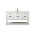 thumbnail image 3 of 60 inch single bathroom vanity in white, 3 of 8