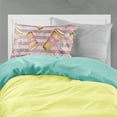 thumbnail image 2 of Watercolor Coffee and Paper Clips Fabric Standard Pillowcase, 2 of 2
