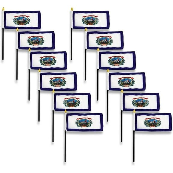 West Virginia Flag 4 x 6 inch (3 PK)