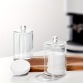 thumbnail image 3 of 1/2 Uds organizador de maquillaje redondo acrílico transparente organizador de maquillaje almohadilla de algodón soporte para hisopo caja organizadora de almohadillas de algodón almohadillas de maqui, 3 of 5