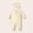Beige, variant on Teyfeniy 0.5-2T Toddlers Baby Rompers with Matching Hat 2 Piece Set Button Down Jumpsuits Long Sleeve Cute Comfy Casual Crew Neck Newborn Infant Outfit Set