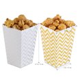 thumbnail image 4 of EeaseCA NUOLUX 50pcs Popcorn Boxes Yellow Design Trio Miniature Scalloped Cardboard Party Candy Container Treat Cartons (Random Color), 4 of 8
