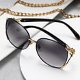 thumbnail image 4 of Oversized Polarised Sunglasses for Women, 400 Large Womens Sunglasses Fashion Sunglasses for Party Photo Props Black Gray, 4 of 6