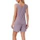 thumbnail image 3 of Conjunto de lounge para mujeres INSPIRE CHIC, set de pijama de algodón sin mangas, top de tanque y pantalones cortos, pijama suave, talla XL, color púrpura, 3 of 6