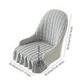 thumbnail image 3 of Djiypn Stretch Wingback Side Chair Slipcover-Accent Chair Cover Slipcover with Arm and Skirt, Washable Dining Chair Protector for Dining Living Room（1Pack, Gray), 3 of 6