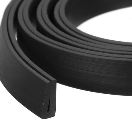 3/16" x 15/32"x 16.4ft Rubber U Channel Edge Trim Flat Type Fit for 1mm Edge