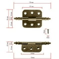 thumbnail image 4 of Juego de 4 bisagras de bronce verde con cabeza de corona para puertas de muebles, gabinetes y cajones, 4 of 8