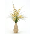 thumbnail image 1 of Distinctive Designs International  6133 Gold Silk Oncidium Orchids- Grass In Aged Almond Rio Vase, 1 of 1