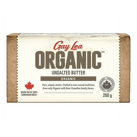 Gay Lea Organic Unsalted Butter 250g, Gay Lea Organic Unsalted Butter 250g