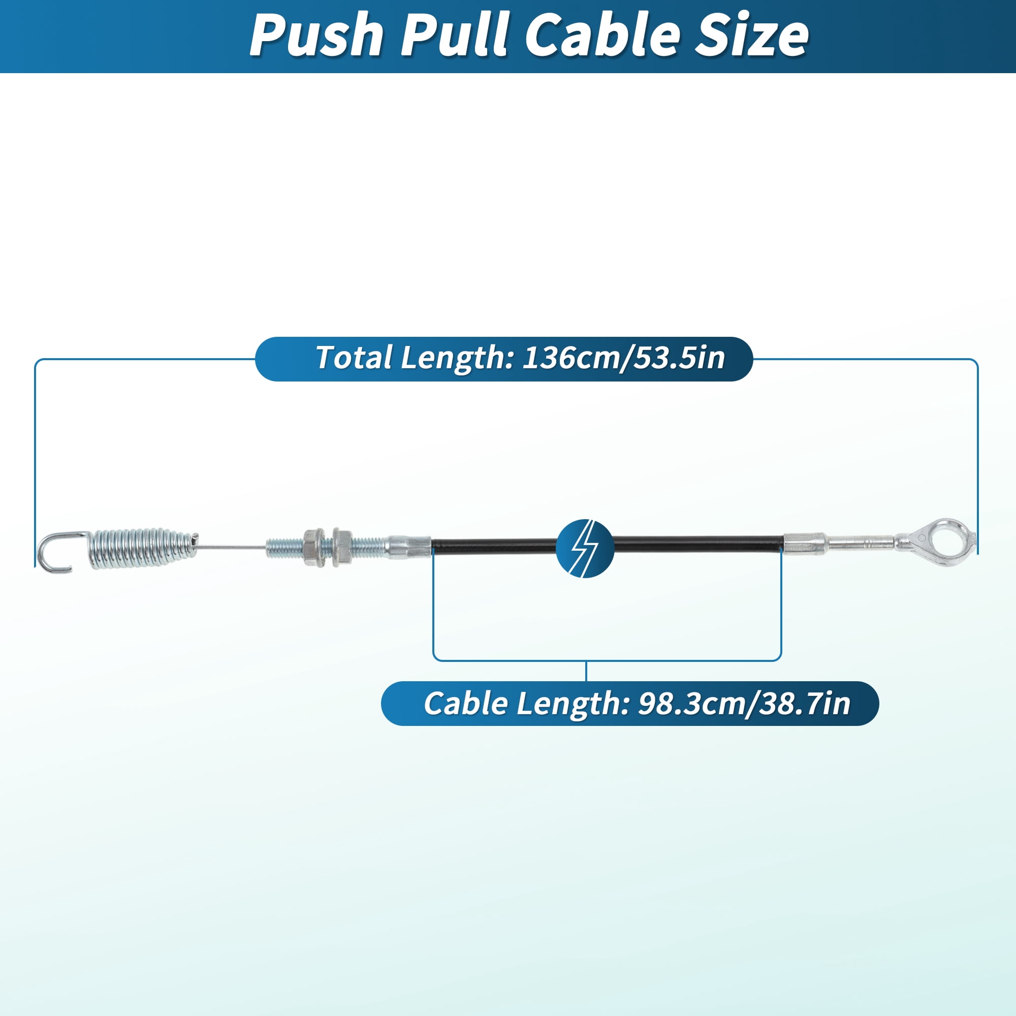 Unique Bargains GX21634/GX22026 Push Pull Control Cable for John Deere Lawn Mowers