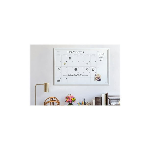 U Brands Dry Erase Calendar Whiteboards 20 x 30 inches White