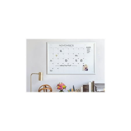 U Brands Magnetic Dry Erase Calendar Whiteboards 20 x 30 inches White Décor Frame 2075U