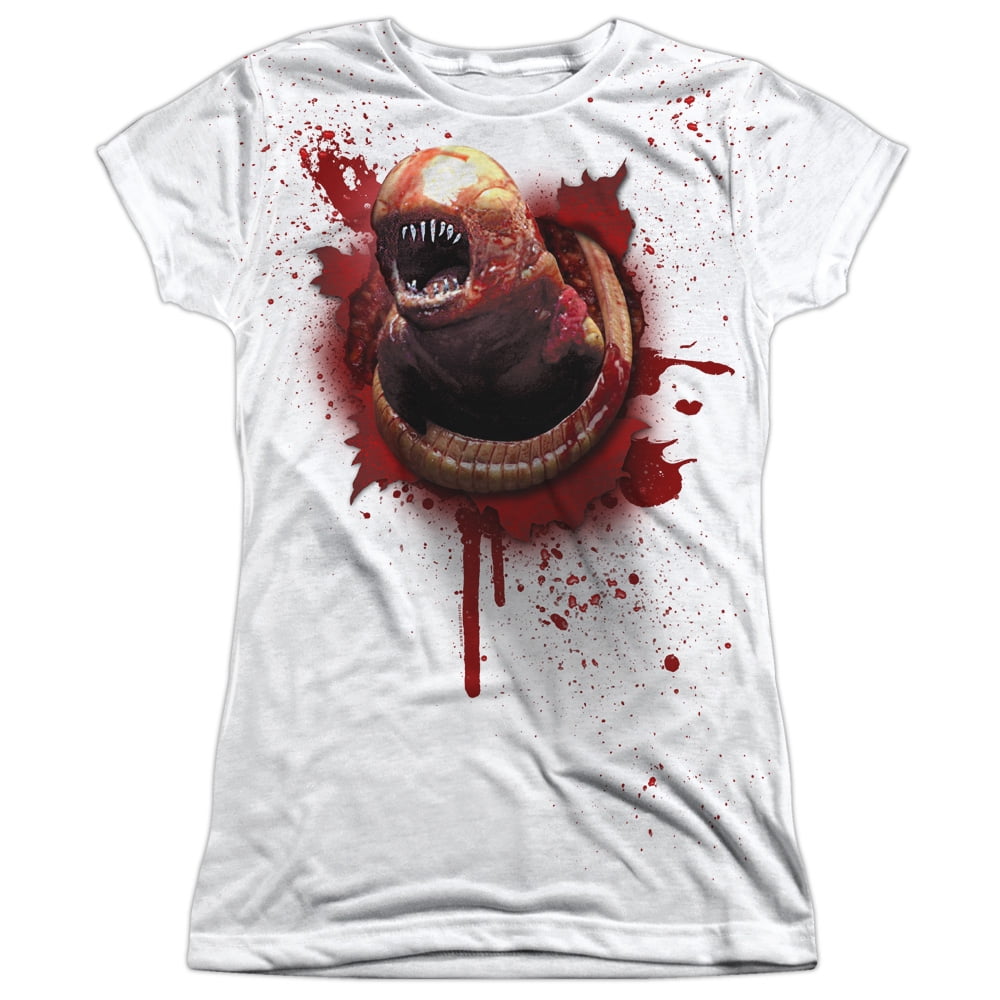 Trevco Alien Chestburster Juniors Cap Sleeve Shirt Small Walmart Com Walmart Com