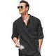 thumbnail image 5 of Camisa De Hombre De Manga De Lino Slim Larga, 5 of 6