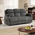 thumbnail image 6 of Bonzy Home Electric 3-Seat Recliner Sofa Set— Power Electric Recliner Chair with Remote Control & Side Pockets, Compact Home Theater Seating for Small Spaces, Gray, 6 of 9