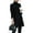 Black XL, variant on Fall Spring Women Woolen Coat Stand Collar Open Stitch Slim Fit Overcoat Long Sleeves Mid Length Solid Color OL Commuting Formal Coat