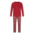 thumbnail image 2 of Odeerbi Christmas Pajamas For Family Matching Outfits Men Fashion Print Long Sleeve Top Pants Suit Wear Dad, 2 of 9