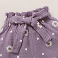 thumbnail image 2 of Vedolay 2 Piece Sets For Girl Girl's Two Piece Outfits Rib Knit Ruffle Hem Button Cami Top and Shorts Set,Purple 2-3 Years, 2 of 4