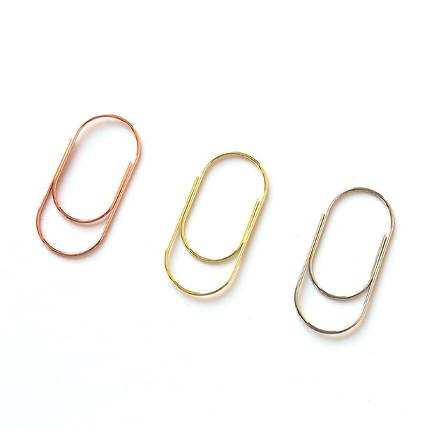 60 clips de papel, oro rosa plateado y dorado, clips de papel lindos y divertidos, clips de planificador para suministros de oficina divertidos, regalos escolares, decoración de boda