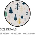 thumbnail image 3 of GZHJMY Kids Round Nursery Area Rug 5 ft Winter Forest Christmas Trees Washable Non-Slip Small Round Area Rug Throw Soft Cute Nursery Rug Non-Shed Lightweight Bathroom Rug for Dorm Carpet Runner, 3 of 6