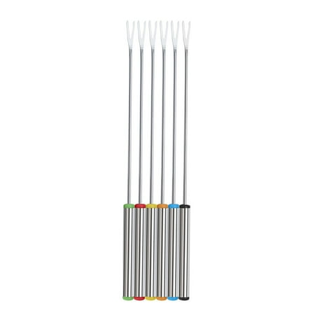 

6P S More Sticks for Camping Barbecue Forks Roasting Sticks Heavy Duty Spear Spit Foam Hot Dog Sticks for Kids Stick Clip Telescoping Fireplace Poker Stick Set over Camp Grill Poker Stick Outdoor