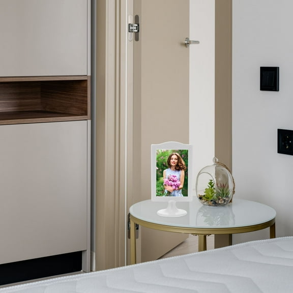 UPKOCH Two Sided Photo Frame Plastic Simple Style Family Coffee Shop 4pcs