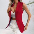 thumbnail image 5 of Women's Sleeveless Blazer Vest Single Button Lapel Open Front Suit Waistcoat for Business Casual Office Wear M, 5 of 8