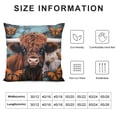 thumbnail image 5 of ONETECH  Highland Cow Pillow Covers Highland Cattle Decorative Throw Pillow Covers Cases Home Decor Animal Cowhide Western Decor Cushion Case for Couch Sofa Outdoor, 5 of 5