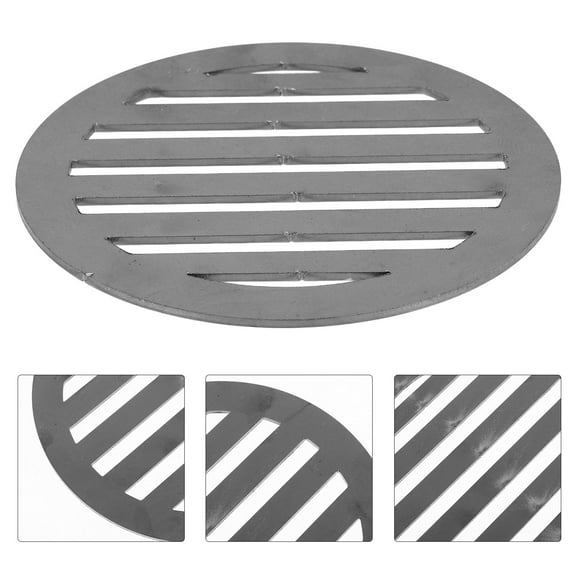 GOOHOCHY Round Bbq Fire Grate Charcoal Grill Parts Grey 1Pcs