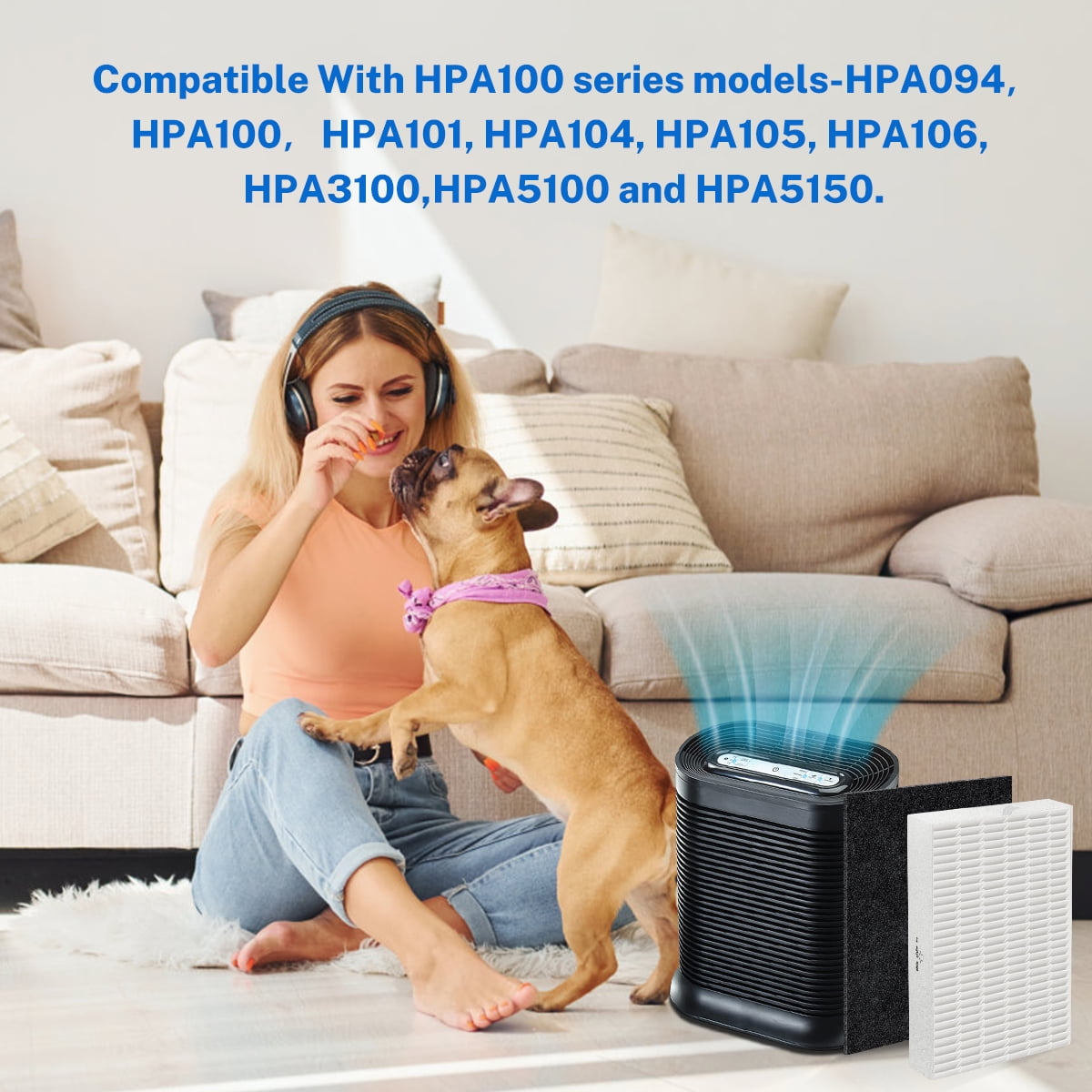 Brightify HEPA Filter Replacement for Honeywell HPA100 2 HEPA Replacement Filters R 4 Carbon Pre Filters A Air Purify Filter Replacement for