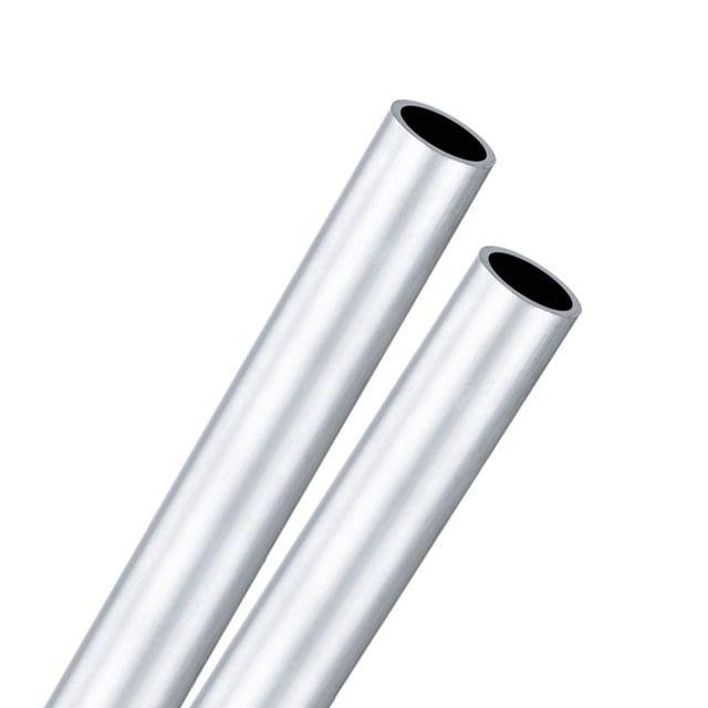 Tubo redondo de aluminio 6063 en paquete de 2, 18mmx22mm (IDxOD) longitud de 300mm