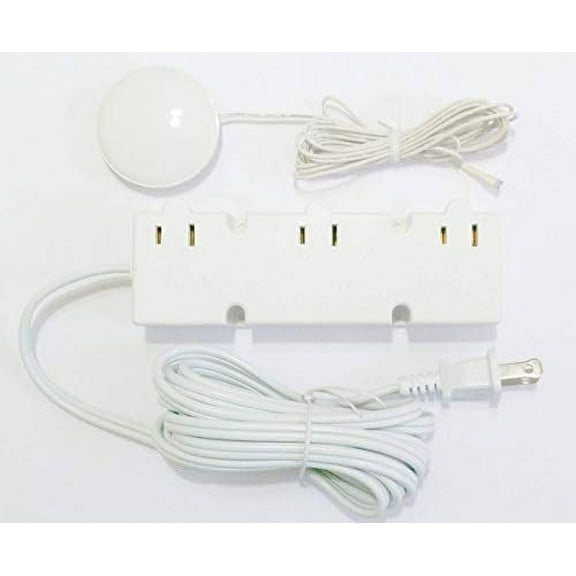 3 Level Touch Dimmer with 3 plug in receptacles 200 Watt Maximum 120 Volt Input (White)
